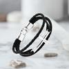 Fashion Cross Charm Bracelet Men Braided Leather Rope Bracelets Bangles Luxury Jewelry Gift Wholesale