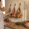 Cotton Rope Fruit Storage Basket Hand Woven Vegetable Storage Basket  Home Storage