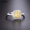 Lindon Classic Copper Alloy Zircon Ring Ladies Jewelry Wedding Promise Party Gift