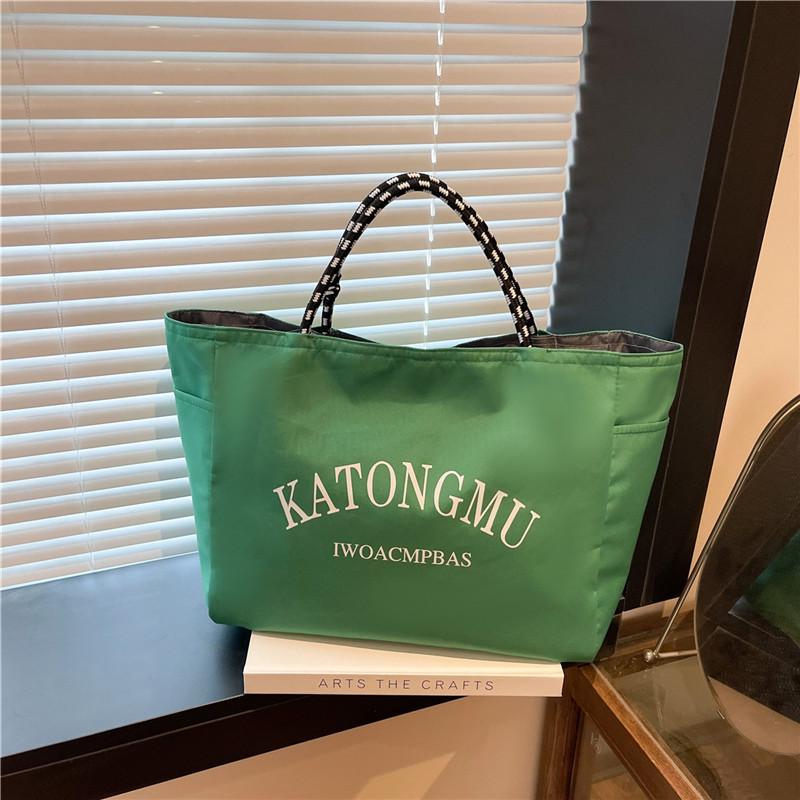 

Fashion Shopping Tote Bag Commuter Portable Lunch Box Bag Versatile Going Out Lightweight Tote Bag зелёный