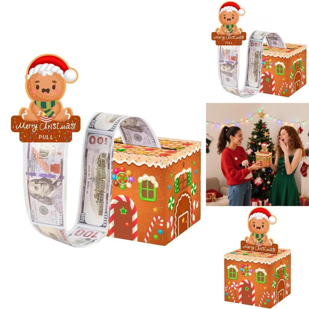 Christmas Gingerbread House Gift Box With Candy Decor For Holiday Celebrations