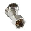 WC Umleitventil Kupfer T-Adapter G1/2" T-Ventil für Bad Bidet Sprüher Duscharmatur 4 Punkte Kupfer Dreiwege Wasserrohr