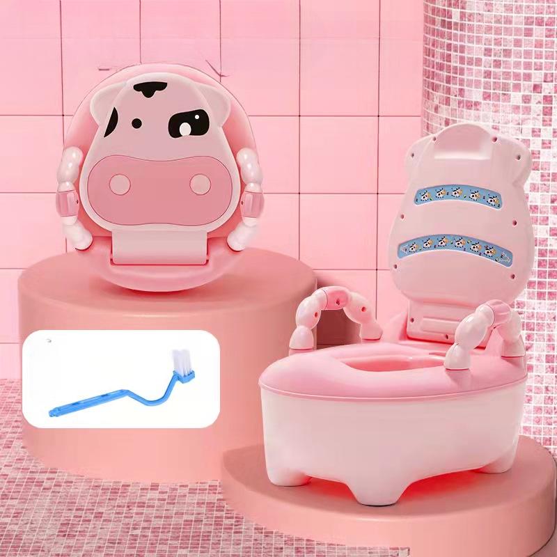 Cute Cow Portable Children s Bedpan Cartoon Girl Boy Bedpan Children s Seat Potty Training Seat Baby Travel Potty Urine Bucket