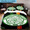 3pcs Celtic Football Club Crest Printed Bedding Set Duvet Cover Closure Includes 1 Duvet Cover & 2 Pillowcases Bedding Sets Home Decor Gifts
