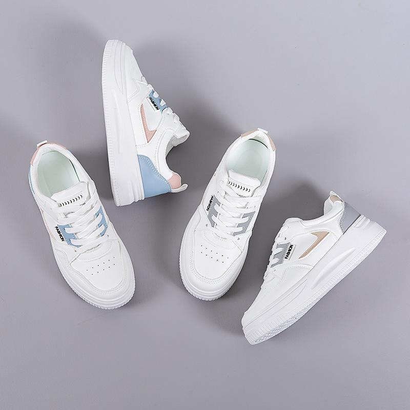 Little white shoes women's 2025 new spring women's shoes platform-soled versatile sports and leisure board shoes ins tide popular running