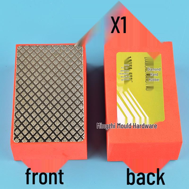 Fliesen Anfas- & Polierpad: Karborund Handschleifscheibe