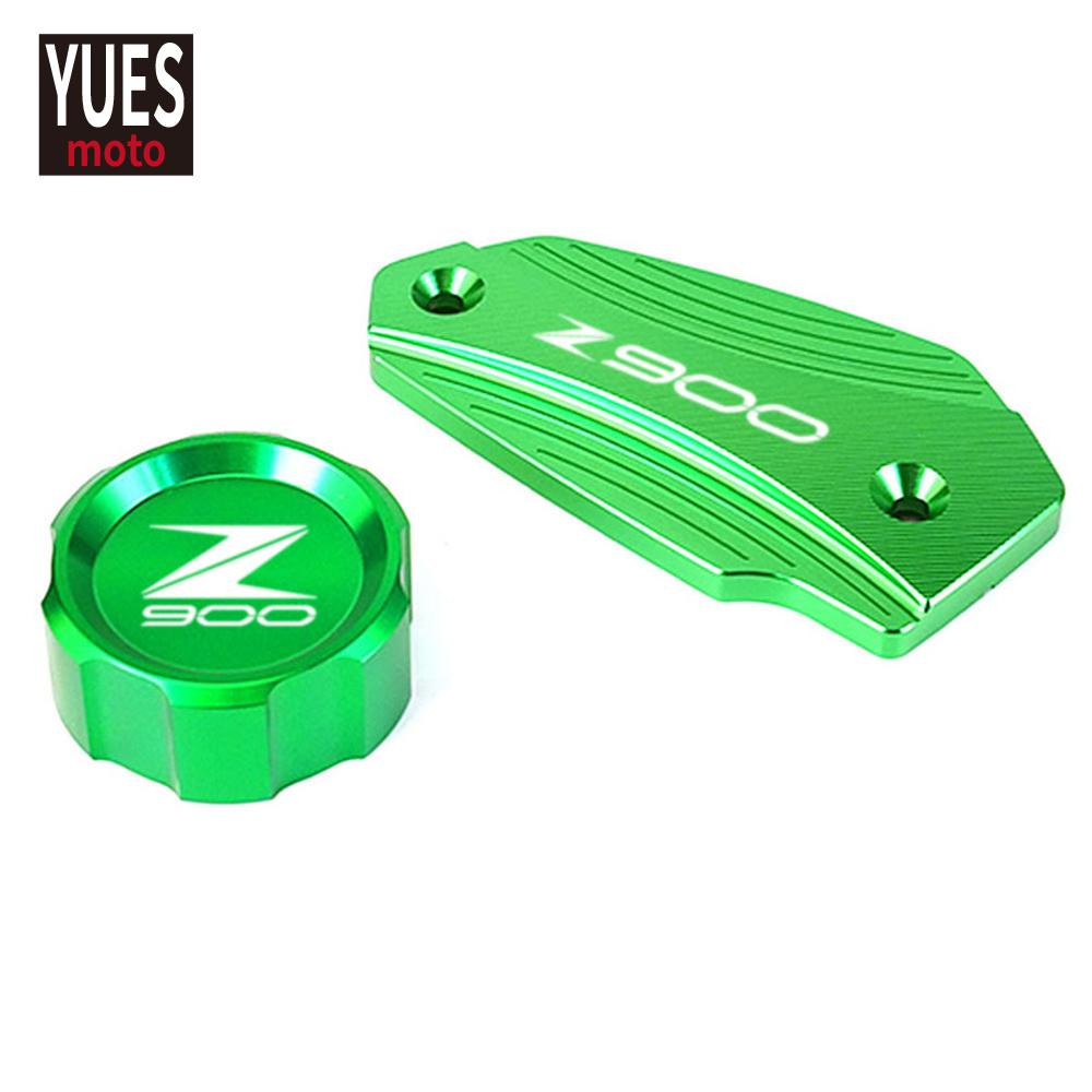 Motorcycle Accessories Front & Rear Fluid Reservoir Cover Cylinder Reservoir Brake Cap For Kawasaki Z900 2018