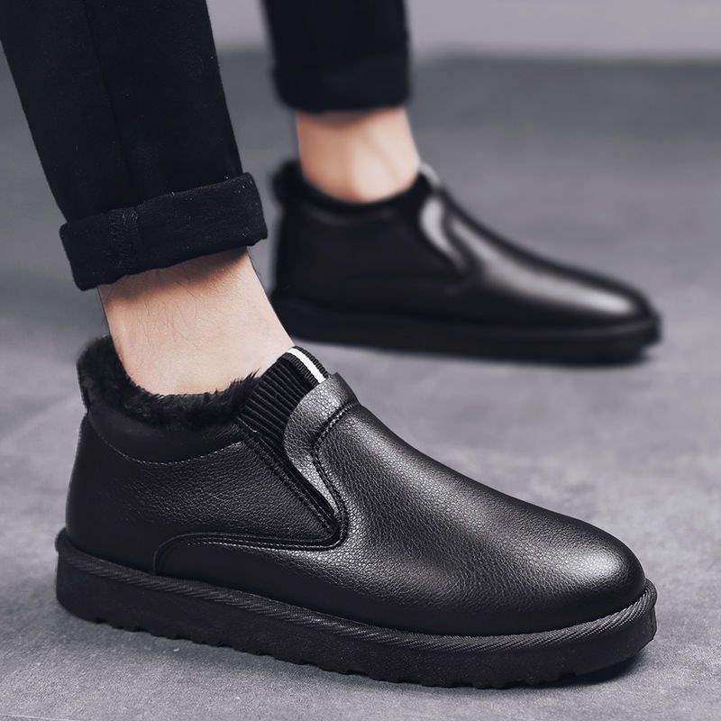 

Зимние бархатные теплые утолщенные нескользящие хлопковые туфли мужские туфли корейская версия туфли-лоферы на одном ходу снежные ботинки хлопковые ботинки повседневная обувь 39