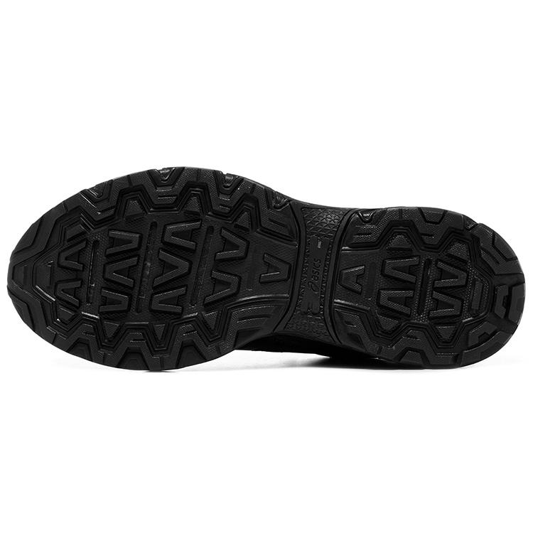 ASICS Jog 100 T Fabric Abrasion Resistant Breathable Low top VIBRAM® MEGAGRIP Casual Running Shoes Men's Triple Black (Unisex) Running Shoes