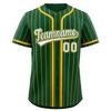 Men's and Women's Fashion Baseball Jerseys, Hip-hop Sports Buttons, Cardigan, Striped Letter Print Short-sleeved Top