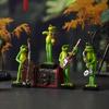 Musical Instrument Frog Figurine Cello Violin Saxophone Bass Frog Statue Resin Sculpture