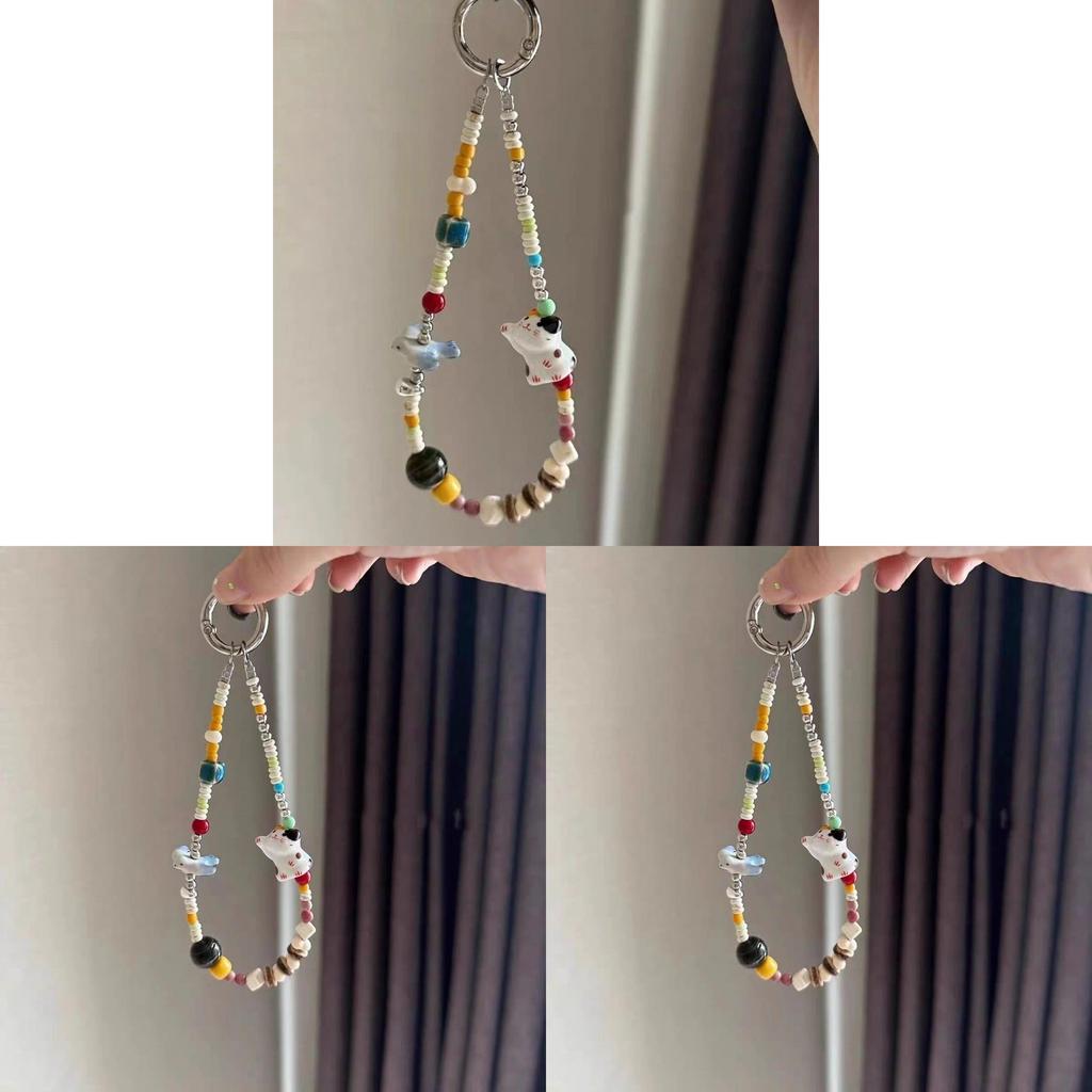 Pvc Beaded Phone Strap With Colorful Cartoon Design For Kids And Teens