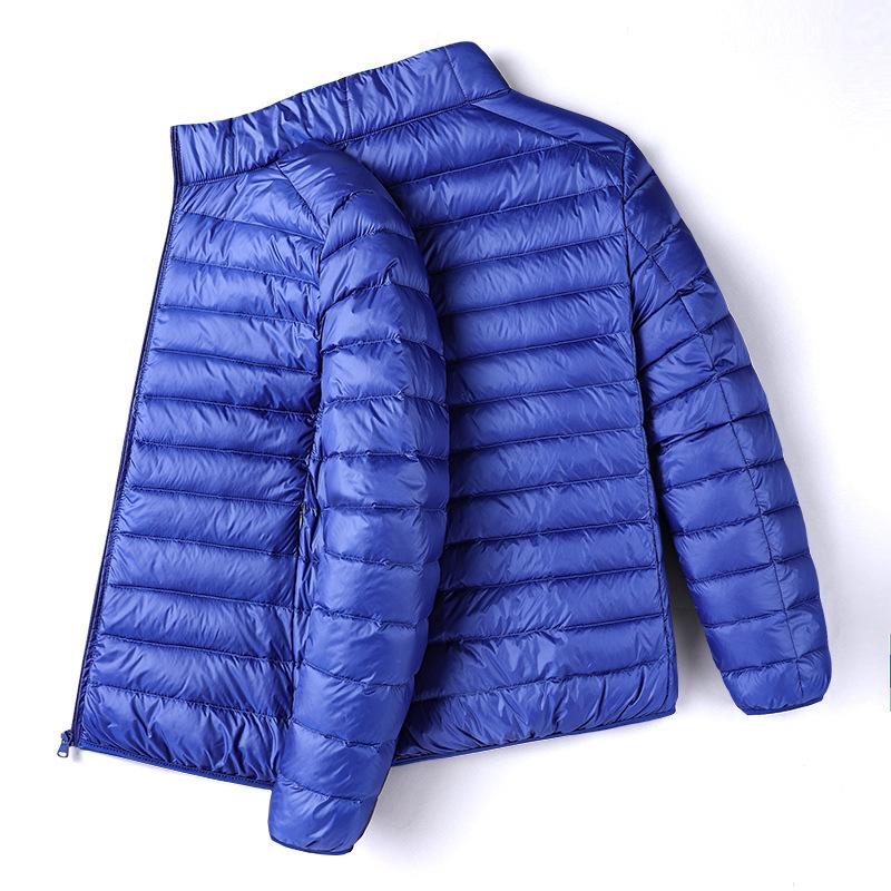 50 down jackets can be opened 24 autumn and winter new men's stand-up collar baseball jacket light and warm