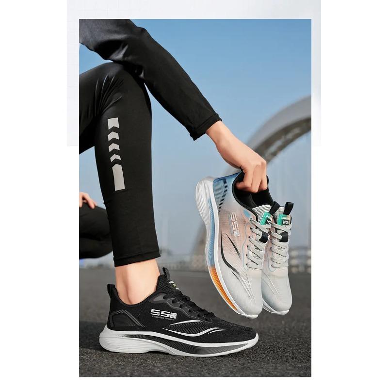 Atmungsaktive Netz-Laufschuhe für Herren, leichte, rutschfeste Freizeit-Sneaker