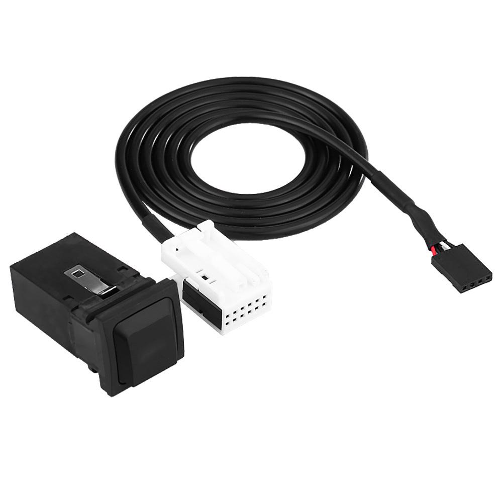 Shoemst Unisex Car Usb Aux Audio Cable Switch & Cable For Rcd510 Rcd310 Golf Gti R Mk5 Mk6 Jetta 5Kd035724