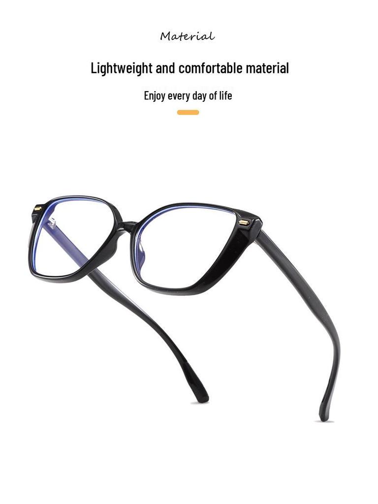 Women's Ultralight Square Cat-Eye Glasses 2502 – Anti-Blue Light, Myopia Ready, Stylish TR Frame