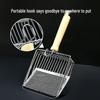 Large Metal Cat Litter Scoop with Small Holes - Non-Stainless Two-in-One Kitty Poop Shovel Artifact