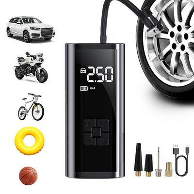 Mounted Motorcycle Bicycle Ball LCD Display Inflator Compressor Wireless Tire Inflatable Pump Car Electrical Air Pump Portable