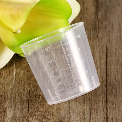 10Pcs 60Ml Plastic Measuring Cup Set Graduated Beaker for Household Laboratory Precise Liquid Powder Portion Control Tool