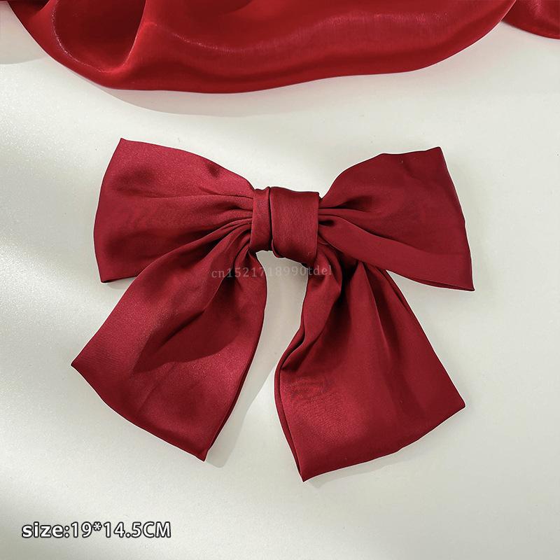 Velvet Bow Hair Clip Elegant Bow Tie Hairpins Vintage Barrettes  For Women Girls Black Wine Red Hairpins Hair Accessories