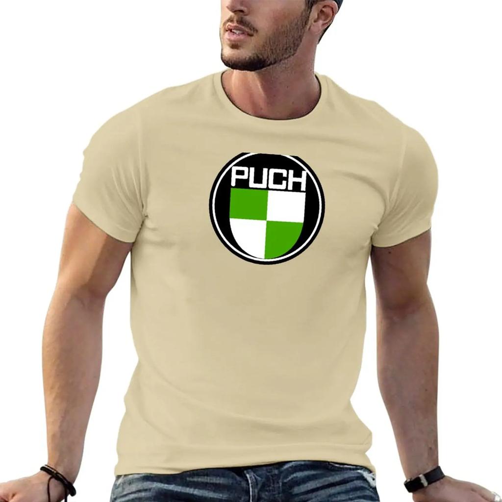 New Fashion Heavyweight Hot Sale Vintage Summer Round Collar Streetwea Puch Motorcycles T-Shirt Vintage Clothes T Shirt for Men