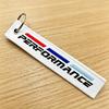 1pcs Black White Performance Emblem Lanyard Nylon Printing Logo Style Keychain For BMW M Performance E90 E60 E46 Car Accessories sdbf49