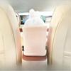 Vehicle Tissue Box Holder Plush Cute Car Armrest Compartment Paper Extraction Storage