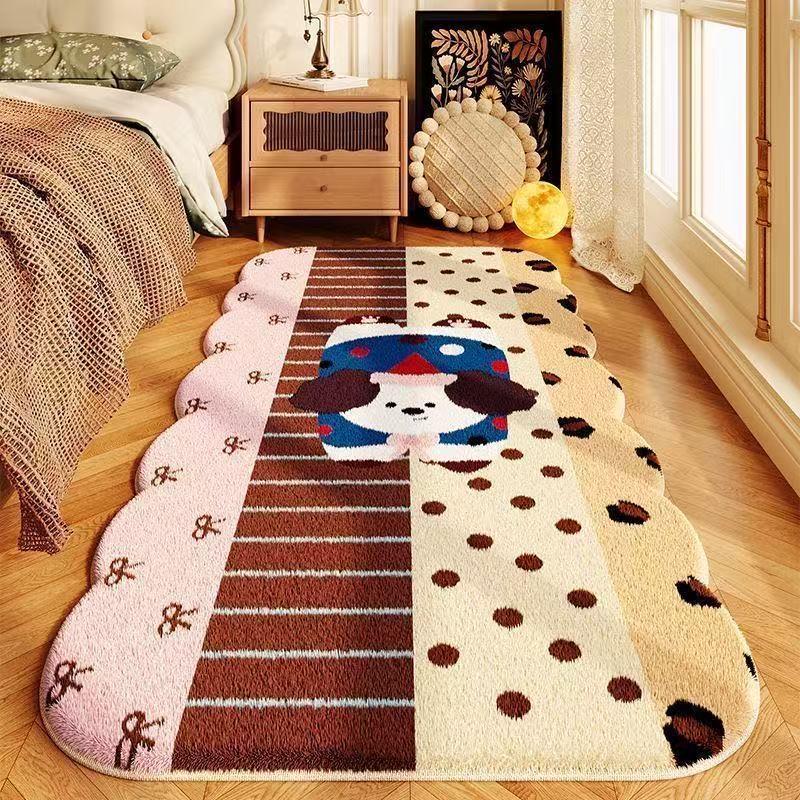 Cartoon Bedside Rug: Stain-Resistant, Non-Slip, Easy-Care, Water-Absorbent Rug for Bedroom, Living Room, or Bay Window