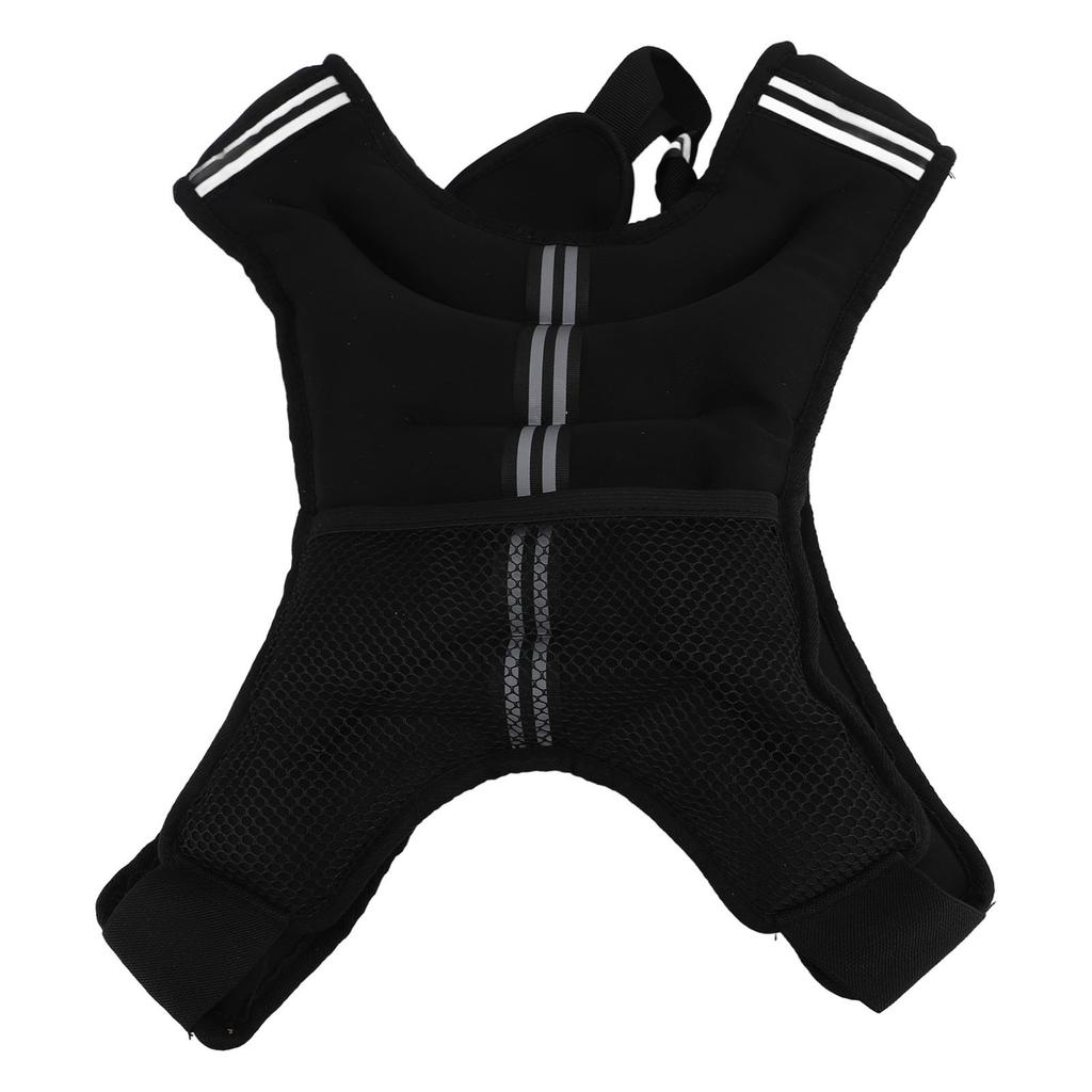 Weighted Vest 5KG Black Double Buckle Adjustable Workout Vest for Jogging Weightlifting