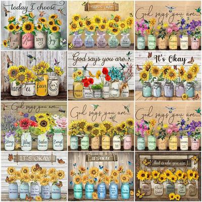 5d pittura piena di diamanti girasole diamante mosaico fiore croce ricamo kit ricamo dipinti arte della parete