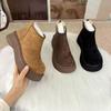 Schuhe im neuen Stil: Schneestiefel mit dicker Sohle, Damenschuhe, Stiefeletten, Lässige Baumwollstiefel mit runder Spitze
