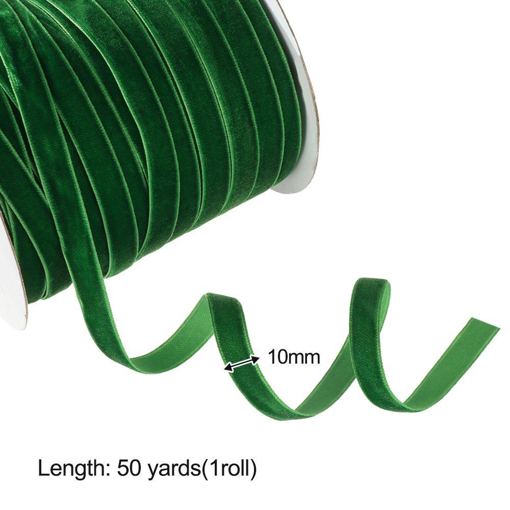 50yards 10mm Decoration Gifts Bouquet Decor Packaging Strap Wrapping Band Velvet Ribbon Flocking Silk