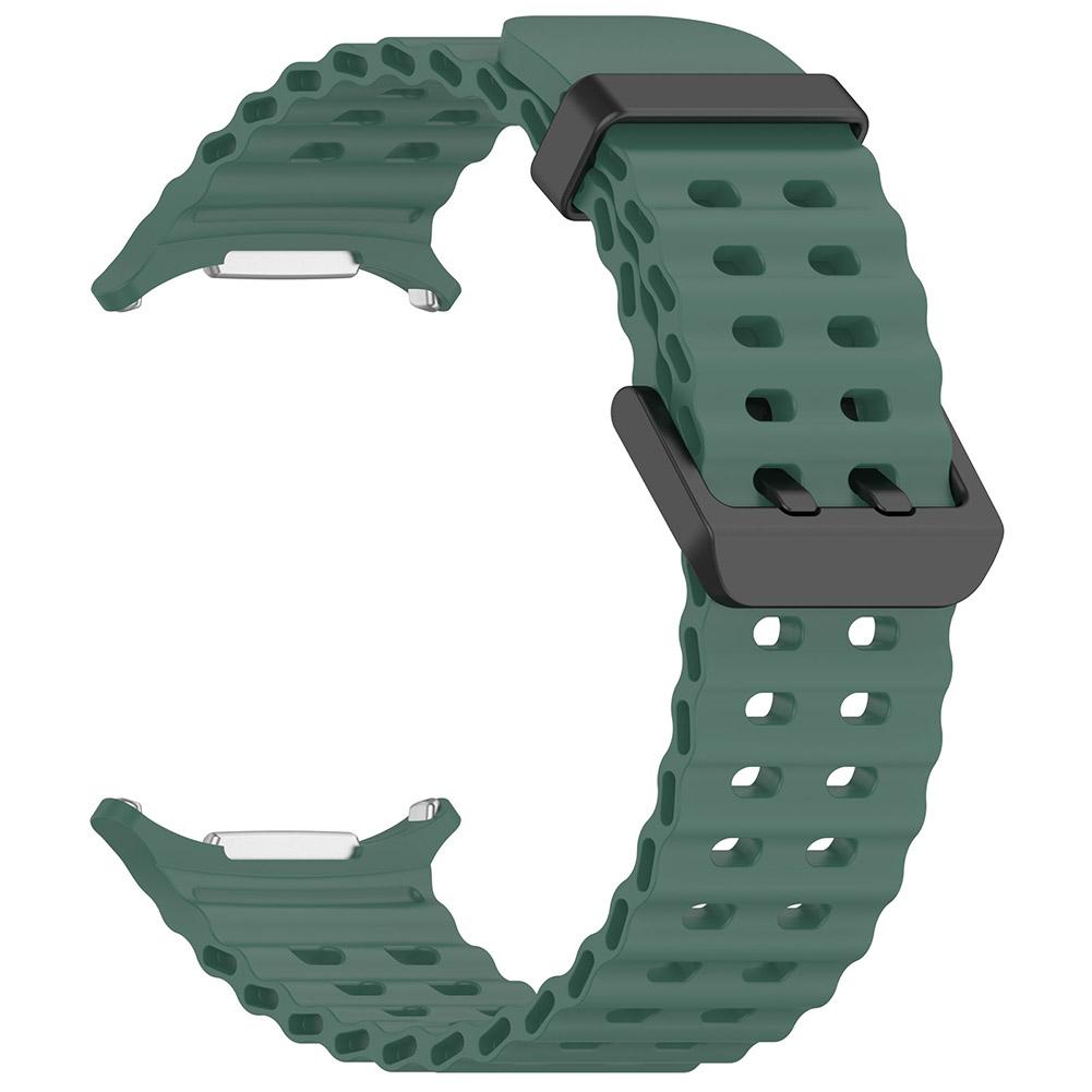 Ocean Sport Silicone Band NO Gaps Curved End Band Sweatproof Watch Strap Sports Wrist Band for Samsung Galaxy Watch 7 Ultra 47mm