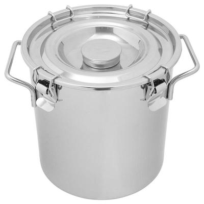 6L Paslanmaz Çelik Depolama Kovası Kapalı Yağ Kabı Metal Süt Tahıl Gıda Tahıl Depolama Kabı Kapaklı
