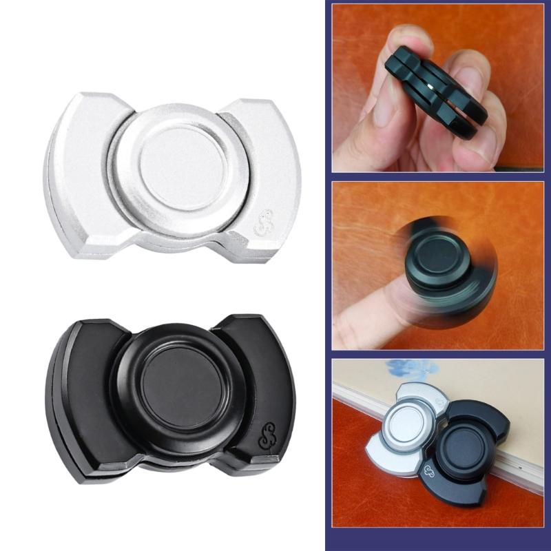 3IN1 Quiet Metal Fingertip Spinner for Adult Stress Reduce Magnetic Clickers Slider Pocket Toy for Student Relaxing