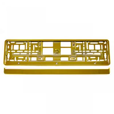 Kennzeichenhalter, metallisches Gold, AMIO-03179