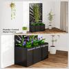 Metal Garden Bed for Garden with Trellis, Wall Mounted or Freestanding Raised Planter with Privacy Screen