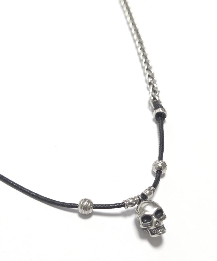 Vlack Veast Skull Chain String Necklace _ Jw4513