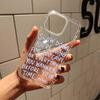Inspirierendes Zitat Ästhetisches Transparentes Handyhülle Für iPhone 17 16 Pro Max Hüllen iPhone 15 14 13 12 11 XS XR 7 8 Plus Acryl Hülle