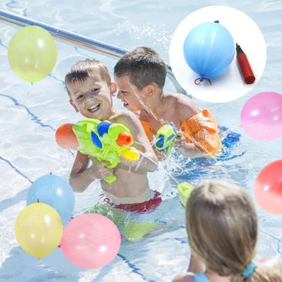 50 Stück Schlagballon mit Gummiband Hohe Elastizität Große Menge Geruchlos Koordination