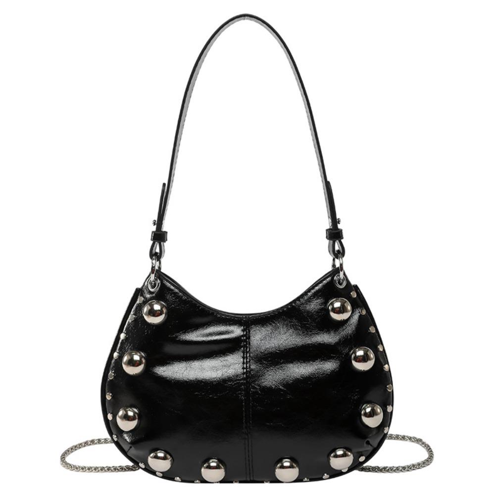 Crossbody Bag Rivets PU Underarm Bag Small Pack Shoulder Bag Portable Punk Style Handbags  Girls