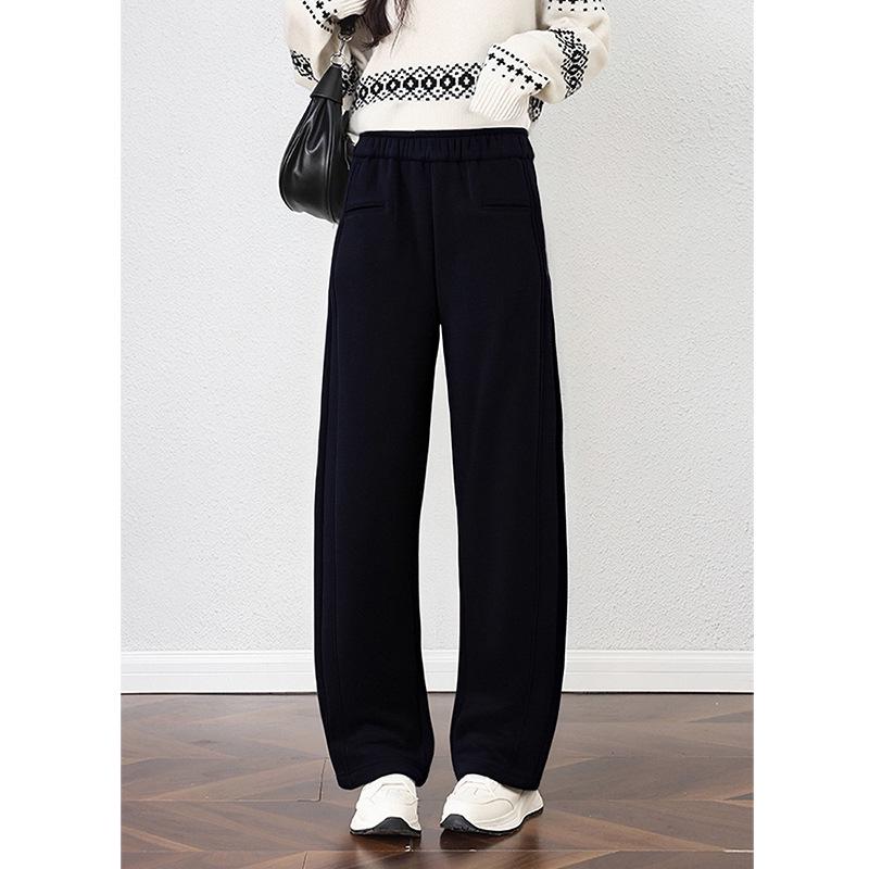 

Fleece-Lined Women s Straight-Leg Sweatpants - Autumn/Winter 2025 Collection XL темно-синий