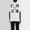 OFF WHITE T-shirt OMAA038S21JER0050101 z nadrukiem obrazu Caravaggia, krój prosty
