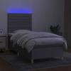 Maison Exclusive - Sommier à lattes de lit matelas et LED Gris clair 100x200 cm