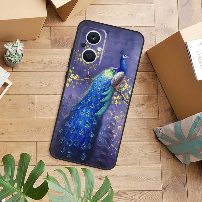 Animal Peacock Pattern Phone Case For OPPO Reno 14 13 11 12 F 10 Pro 8T 7 8 Lite OPPO Find X9 X8 X5 Pro Back Cover