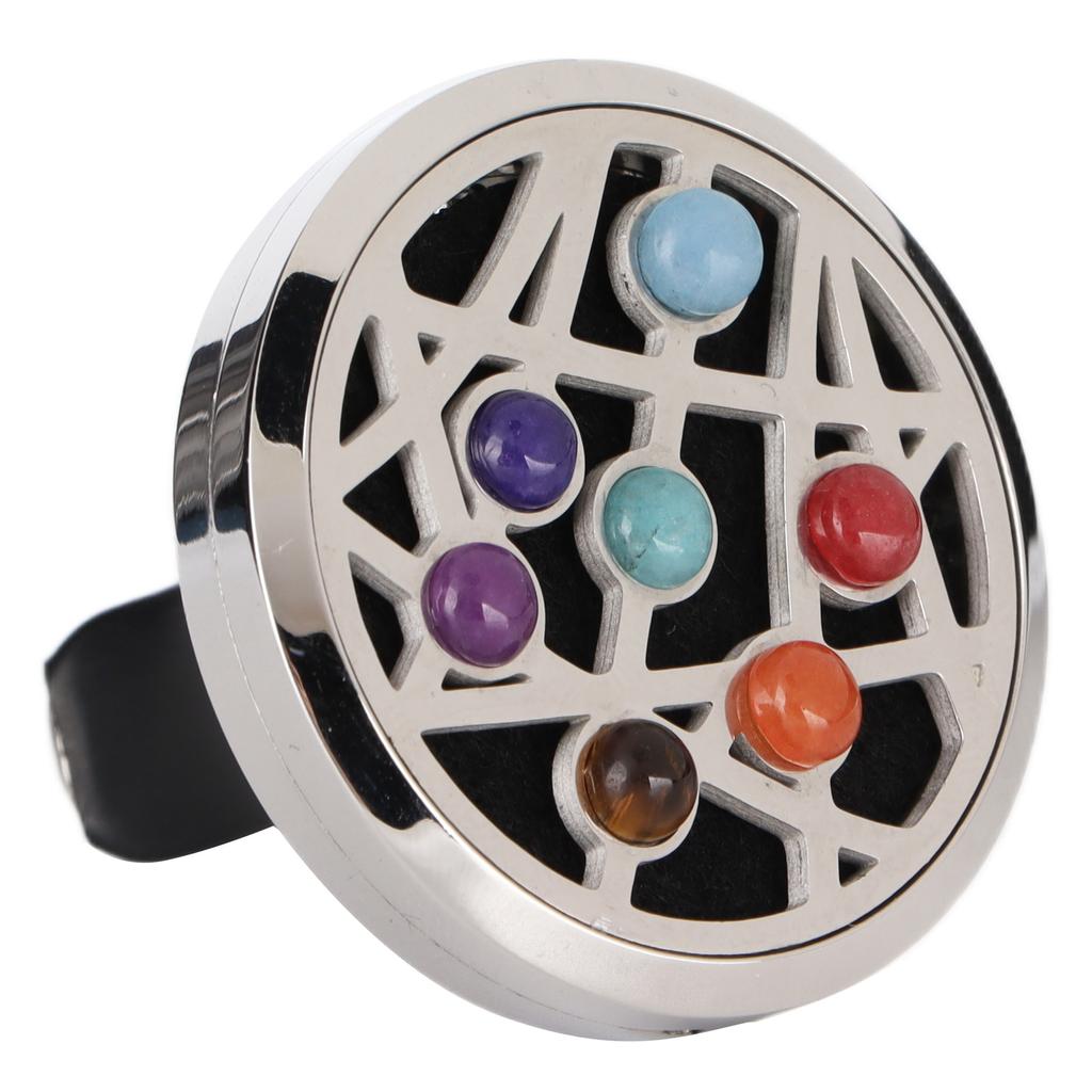 Stainless Steel Car Diffuser Air Freshener Vent Clip Aromatherapy Essential Oil Clip Locket with 4 Pads for Home Office