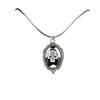 Dark Gothic Skeleton Pendant Necklace With Geometric Alloy Charm For Halloween Costume Accessories