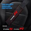 2pcs Car Interior Type R Type S Emblem Seat Belt Cover Safety Belt Shoulder UProtector Mats For Honda Civic Accord Fit GK5 Vezel