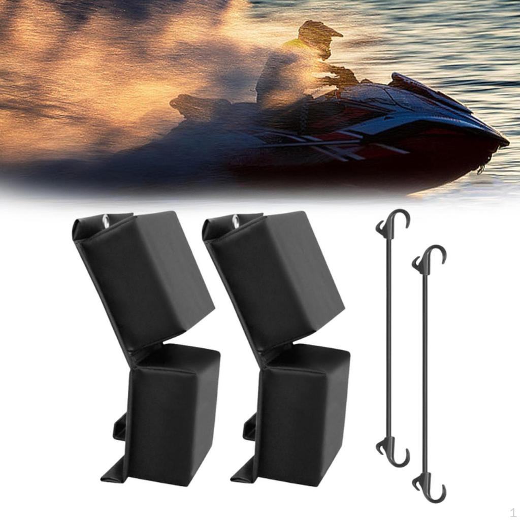 2 Pieces Boat Fender Black Protector Professional Easy To Store Convenient High Performance for