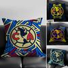 Football Club America Pillow Case Anti-dustmite Pillowcase Invisible Zipper Silky Short Plush Sofa Cushion Cover